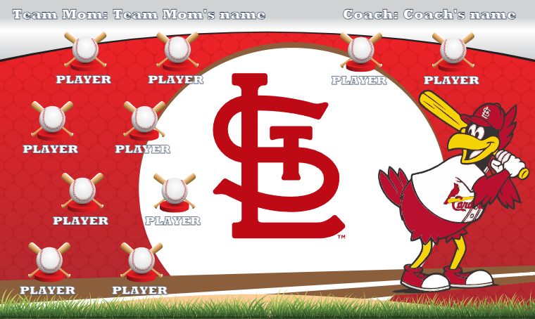 St. Louis Cardinals 8 - Baseball Banner