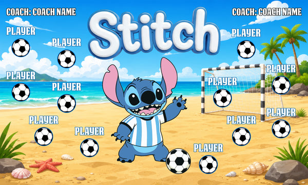 Stitch - Soccer Banner
