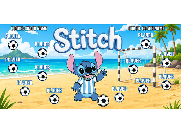 Stitch Soccer Banner