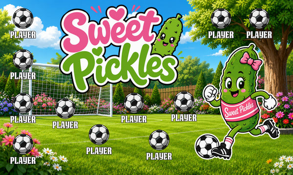 Sweet Pickles - Soccer Banner