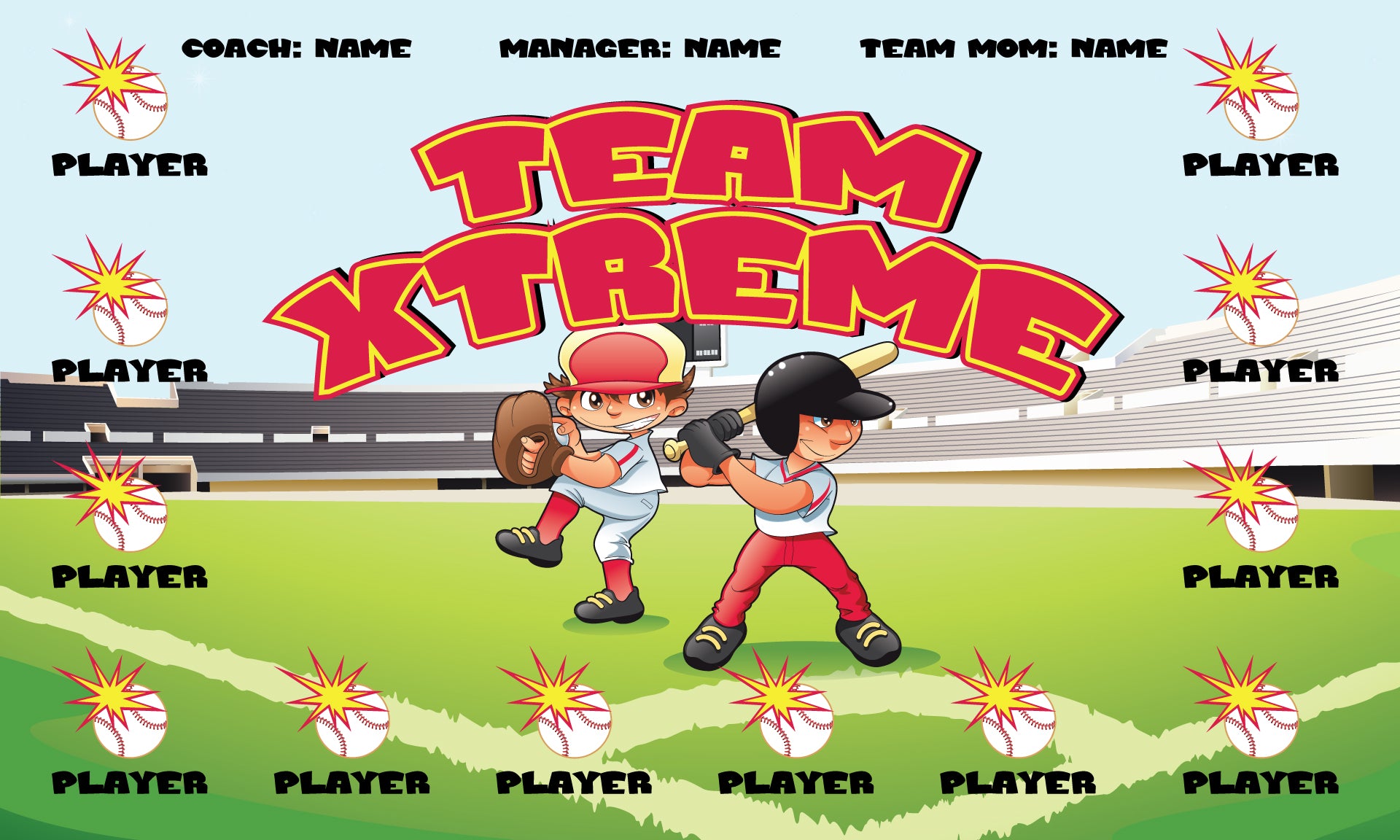 Team Xtreme - Softball Banner