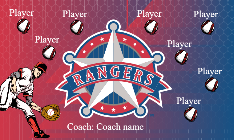 Texas Rangers 2 - Baseball Banner – Team Sport Banners