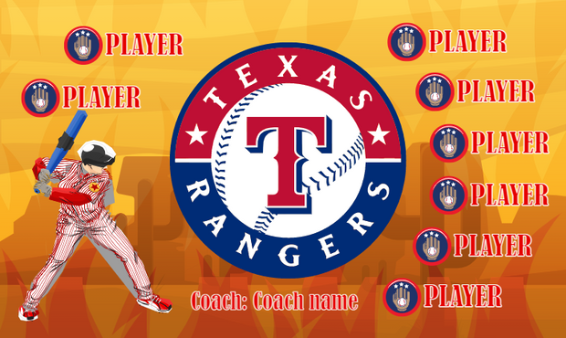 Texas Rangers 4 - Baseball Banner – Team Sport Banners