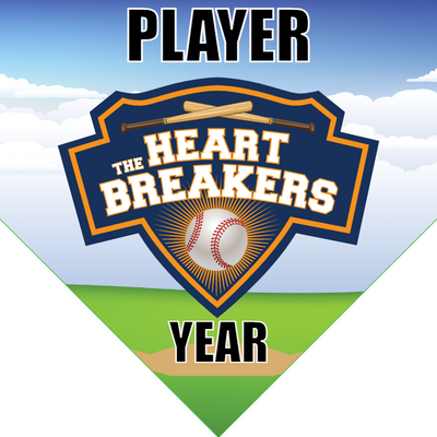 The Heart Breakers 2 - Home Plate Softball Pennant