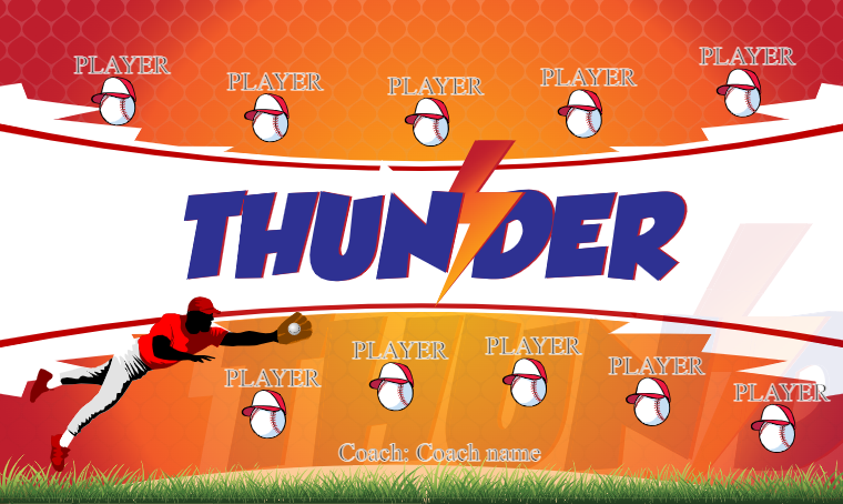 Thunder - Baseball Banner