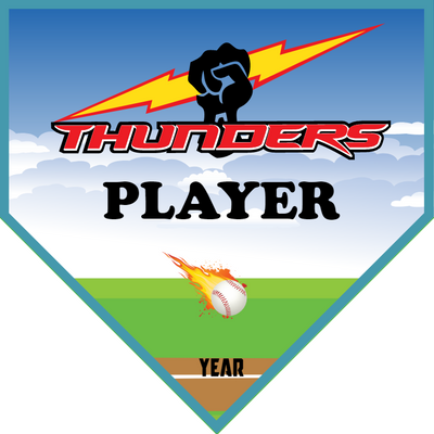 Thunders - Home Plate Softball Pennant
