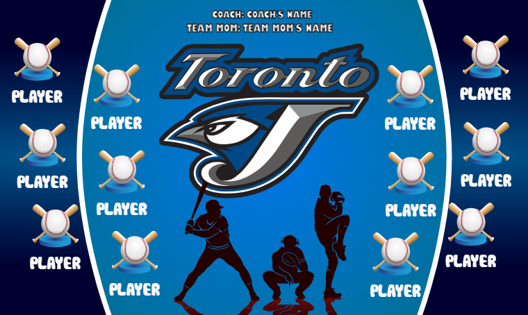 Toronto Blue Jays 6 - Baseball Banner