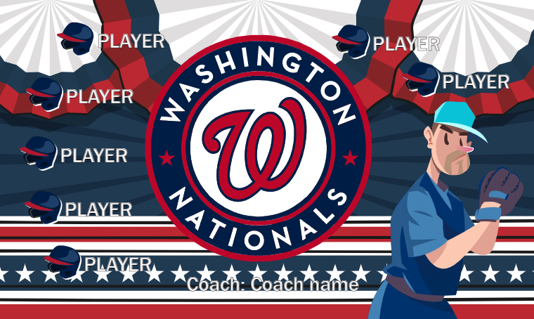 Washington Nationals 3 - Baseball Banner