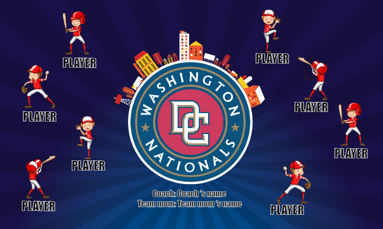 Washington Nationals 6 - Baseball Banner