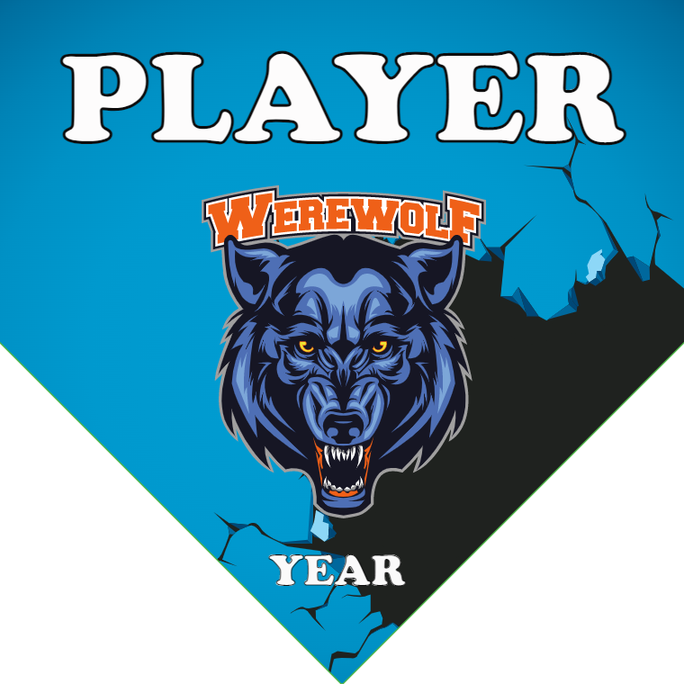 Werewolf - Home Plate Softball Pennant