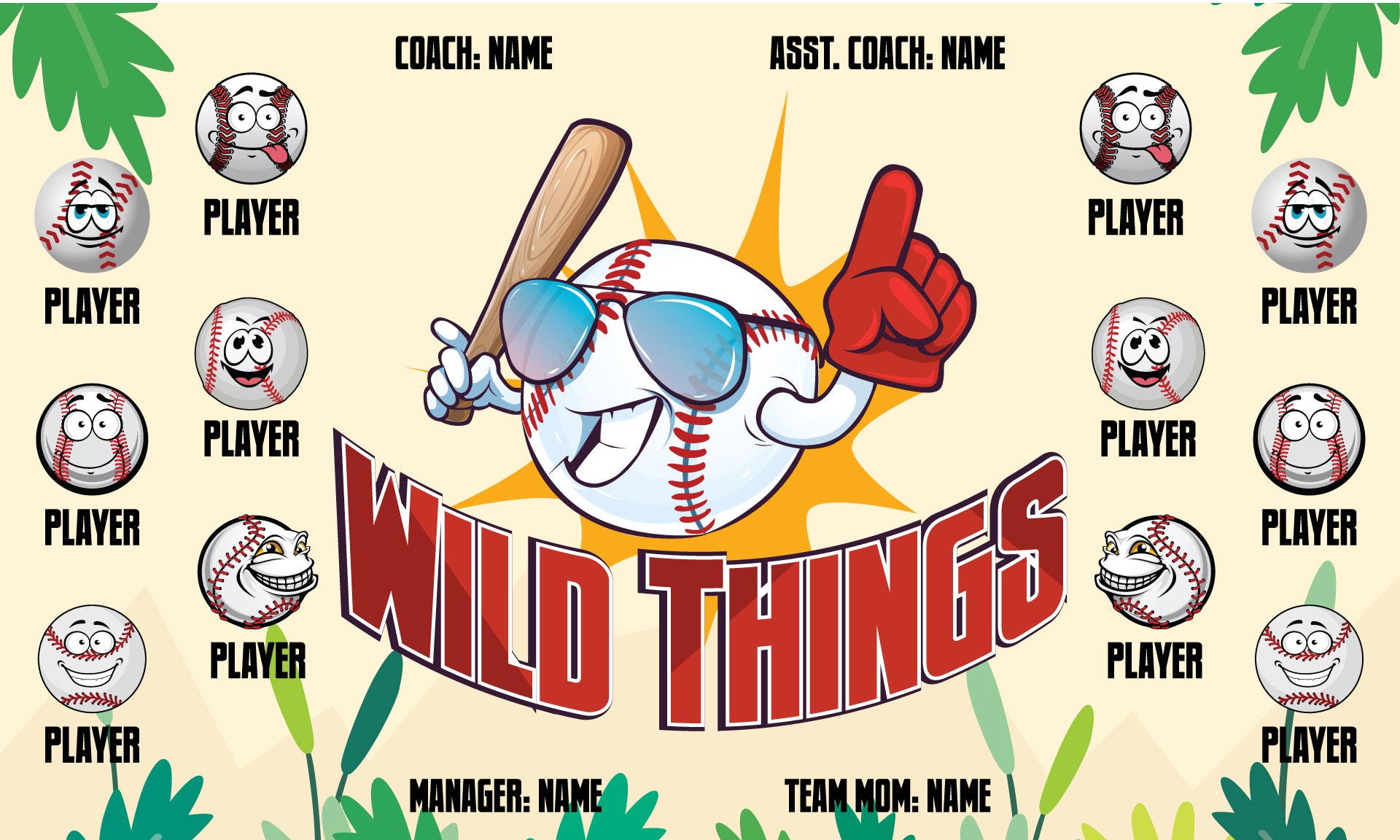 Wild Things - Softball Banner