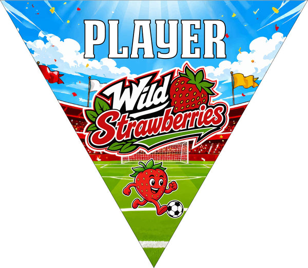 Wild Strawberries - Triangle Soccer Banners