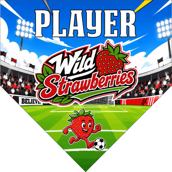 Wild Strawberries - Homeplate Soccer Pennant