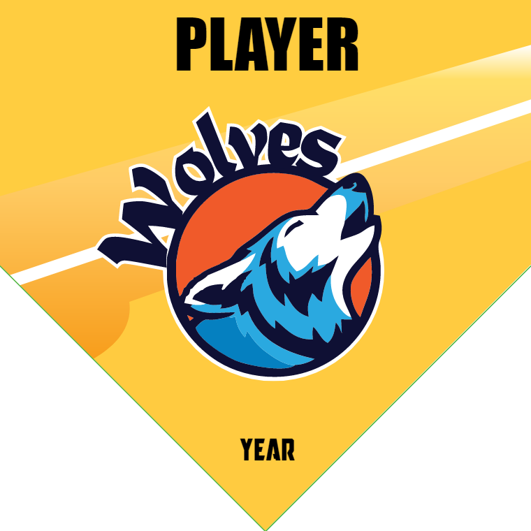 Wolves - Home Plate Softball Pennant