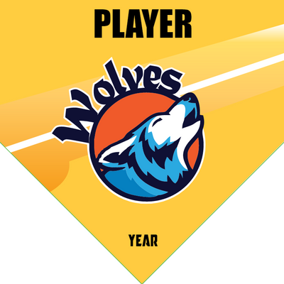 Wolves - Home Plate Softball Pennant