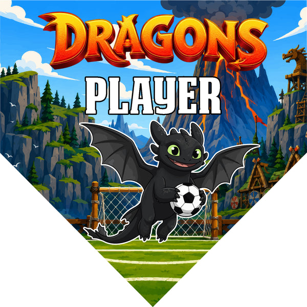Black Dragons - Homeplate Soccer Pennant