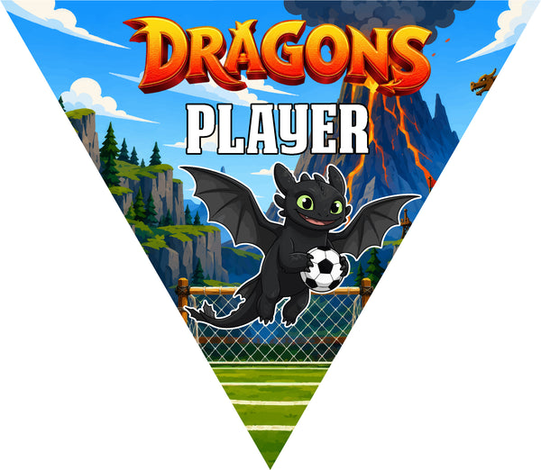 Black Dragons - Triangle Soccer Banners