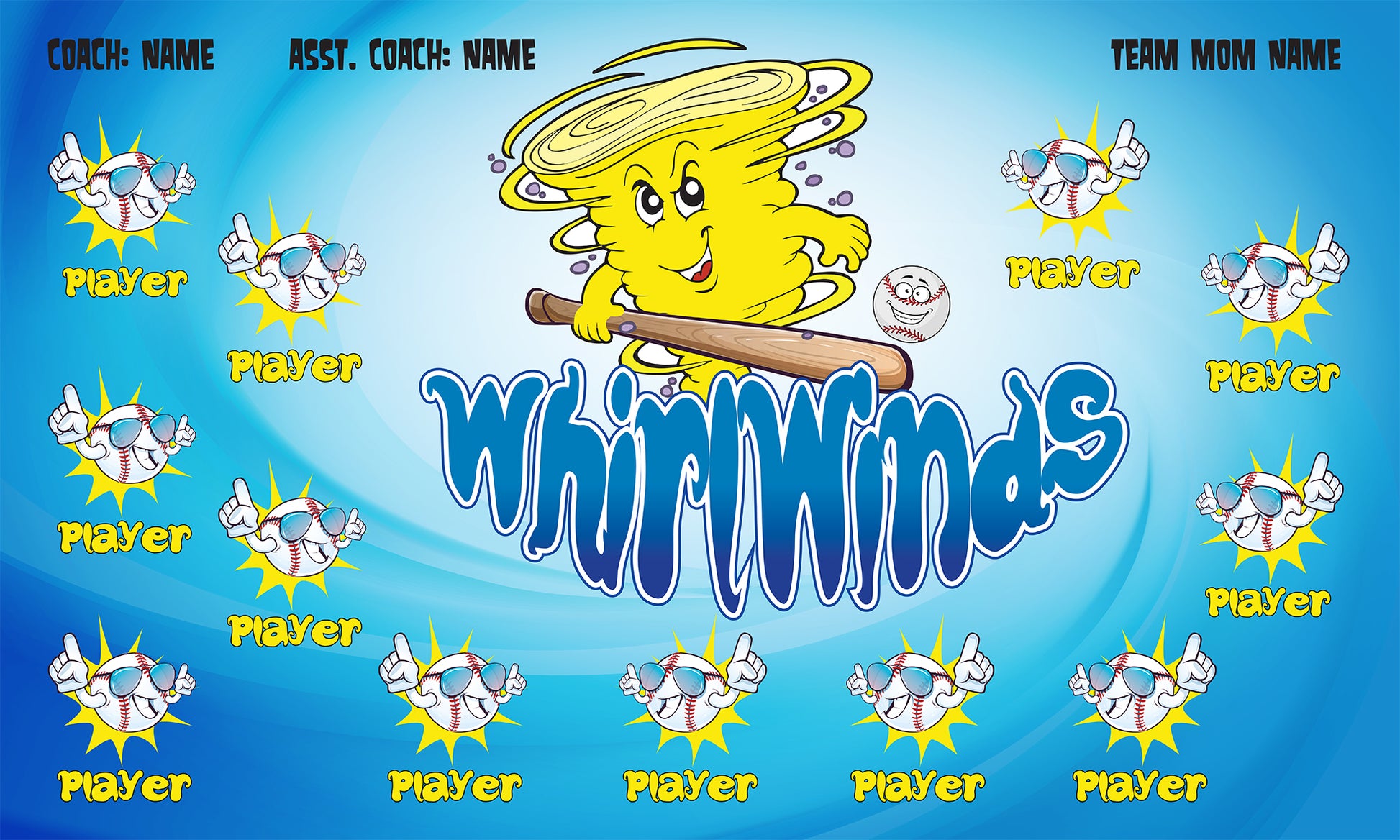 Whirlwinds - Softball Banner